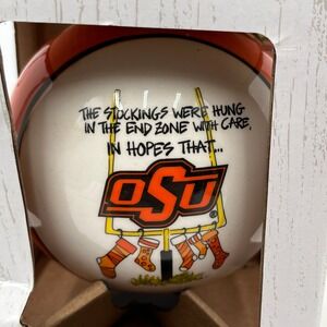 Magnolia Lane OSU Cowboys Football Ornament "Stockings Were Hung In The End Zone